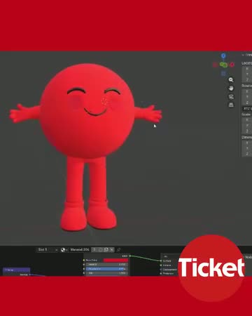 Mascote de vestir Ticket